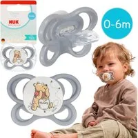NUK Schnuller NUK Winnie Puuh Schnuller Silikon 0-6 Monate mit Etui