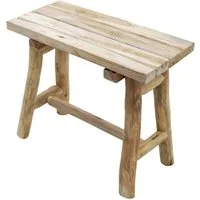 Spetebo Blumenhocker Teakholz Blumenhocker natur rechteckig - 43 x 38 cm (Anzahl, 1 St., Stück), Lieferung erfolgt fertig montiert