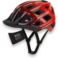 KED Mountainbikehelm Crom Fahrradhelm, Mit LED Rücklicht, FIDLOCK Verschluss, Insektenschutznetz