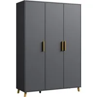 rauch Drehtürenschrank Kleiderschrank Schrank Garderobe SHINJO Breiten 93/140/187 cm (in 3 verschiedenen Ausstattungen BASIC/CLASSIC/PREMIUM) Griffe und Füße aus Massivholz, viel Stauraum MADE IN GERMANY