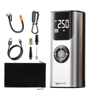BUWEI Car Inflator Tire Pump Portable Car Air Compressor Tyre Inflator with LCD Display Auto Inflatable for Motorcycles