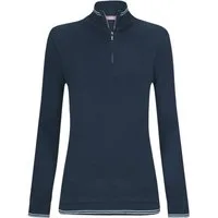 Felix Hardy Stehkragenpullover Strickpullover mit halbem Reißverschluss