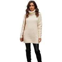 Worldclassca Rollkragenpullover WORLDCLASSCA Damen Rollkragen Pullover Lang Oversize Winter Fashion Neue Kollektion - Stilvolle und gemütliche Strickmode für Damen