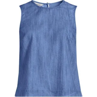 Ärmelloses Top aus Lyocell-Mix in Plus-Größe, Damen, size: plus, Blau, Baumwolle/Lyocell (Viskose), by Lands' End