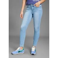 KangaROOS Slim-fit-Jeans CROPPED HIGH WAIST SLIM FIT schmale Passform, Röhrenjeans, trendige Used-Waschung