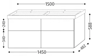 Sanipa Waschtischunterbau mit Auszügen 3way BR51822
