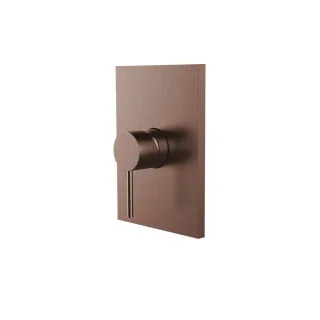 Herzbach design ix pvd Unterputz Brausebatterie plus blende eckig, Copper Steel, 21.130555.2.39 21.130555.2.39