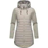 Ragwear Langjacke Sandrra Long Steppjacke aus modernem Materialmix mit Kapuze
