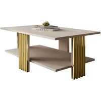 Lookway Couchtisch SAPHIRA GOLD mit Ablage (1 Tisch)