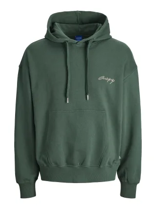 JACK&JONES - JORNOSTALGIA TYPO SWEAT HOOD Sycamore - Gr. - XL