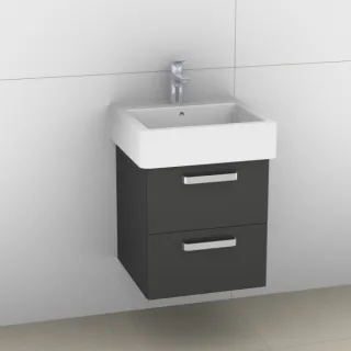 Artiqua 411 Waschtischunterschrank für Vero 045450 Anthrazit Glanz, 411-WU2L-D17-7065-51 411-WU2L-D17-7065-51