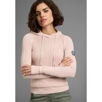 KangaROOS Kapuzenpullover im feinen Zopf-Strick-Design
