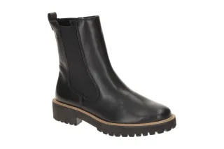 Paul Green Damen Stiefeletten 8270-02 Schwarz Warmfutter Blockabsatz