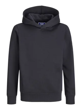 JACK&JONES - JJCLEVELAND SWEAT HOOD SN JNR Schwarz - Gr. - 152