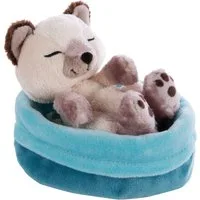 Nici Kuscheltier Sleeping Pets, Katze Siam, 12 cm, im Körbchen