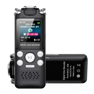 1.44-inch Screen Digital Voice Recorder with Voice Activation 48H Recording 35H Playback 16GB 32GB Dual MIC Noise Reduct