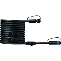 Paulmann LED Gartenstrahler Plug & Shine Kabel 5m 4 Ausgänge IP68 Schwarz, ohne Leuchtmittel