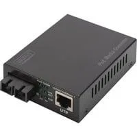 Gigabit PoE Medienkonverter, RJ45 / SC, SM, PSE