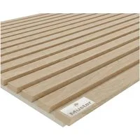 tktrading24 Wandpaneel Akustikpaneel Holzfurnier heller Eiche - 2700x600 mm - heller PET-Filz, BxL: 12x15 cm, (1-tlg)