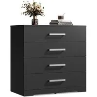 WLIVE Kommode mit 4/5 Schubladen, Moderne Schubladenkommode (Packung, Modernes Sideboard mit 3 Schubladen und 4 Fächern, Breite 75 cm), Vielseitiger Schubladenschrank für Schlafzimmer, Flur & Kinderzimmer