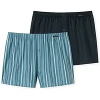 Schiesser Webboxer Boxershorts Multipacks (2er-Pack) mit funktionaler Knopfleiste und sichtbarem Knopf