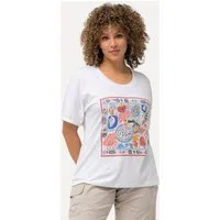 Ulla Popken T-Shirt T-Shirt Herz Oversized Rundhals Halbarm
