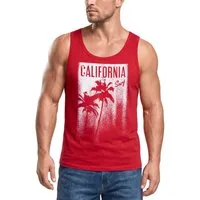 Neverless Tanktop Cooles Herren Tank-Top California Surf Palmen Neverless® mit Print