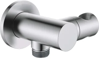 Neuesbad Serie 310 Eck Anschluss Verstellbar mit Dusche BRACKET, Rund, Edelstahl Gebürstet NB1DENACF57K1