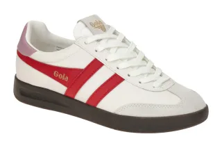 Gola CLB743WR Cyclone Leather Damen Sneaker wei?/rot/rosa/dunkelgrau