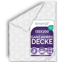KNERST Microfaserbettdecke Sommerdecke & Ganzjahresdecke 135x200, 155x220, uvm, Füllung: Klimafaser-Polyesterfüllung, Bezug: Polyester, Allergikerfreundlich, atmungsaktiv, temperaturausgleichend