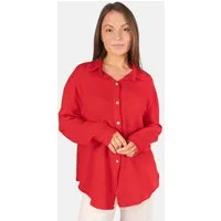 Seasons of April Hemdbluse Oversized Musselinbluse Sasha (1-tlg) Kurze Musselin Hemdbluse mit Knopfverschluss aus 100% Baumwolle