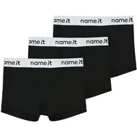 Name It Trunk NKMBOXER 3P (Packung, 3-St) eng, Jersey, Logoschriftzug, angesetztes Bündchen