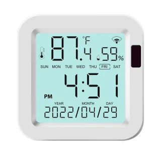 Smarsecur Smart Wifi Temperature and Humidity Sensor with Real Time Monitoring, Adjustable Temperature Modes Remote Acce