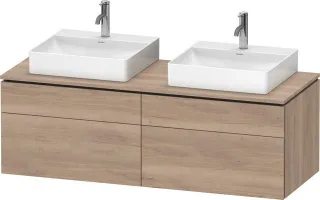 Duravit L-Cube Konsolen-Waschtischunterbau wandhängend 1420x550x482 Az 2 Ei mr Mt LC4872B55550000