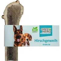 GreenHero Kauspielzeug Hirschgeweih Kausnack - 100% natürlich, Natürlich - Unterstützung von Kiefer & Zähnen