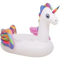 SunClub Schwimmtier Einhorn aufblasbar, 222x132x123 cm mit 2 Luftkammern
