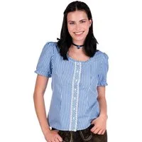 Spieth & Wensky Trachtenbluse Trachtenbluse - DOTTERBLUME - hellblau