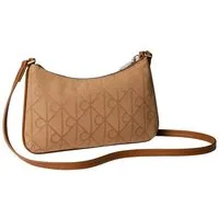 Calvin Klein Mini Bag EMBLEM AOP JACQUARD CONV MINI BA, Umhängetasche, kleine Damen Handtasche mit Logo-Musterung