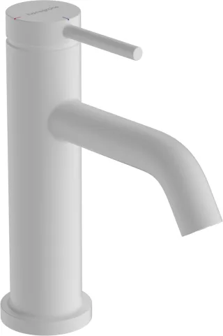 Hansgrohe Waschtischarmatur 80 Tecturis S CoolStart mit Zugstangen-Ablaufgarnitur, mattweiss, 733057 73305700