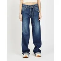 GANG Loose-fit-Jeans 94CLAIRE mit Bindegürtel und Naht am Oberschenkel, Baggy Fit