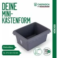 Chefkoch trifft Fackelmann Silikonform Mini-Kastenform, Silikonbackform, Brotbackform, Kuchenform