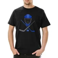 Urban Backwoods Print-Shirt Ice Hockey Tools Herren T-Shirt Eishockey Puck Player Spieler Schläger (1-tlg) Bat Passion Love Addiction