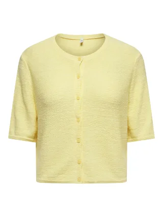ONLY - ONLSUNNY 2/4 O-NECK CARDIGAN NCA KNT Lemon Meringue - Gr. - XL