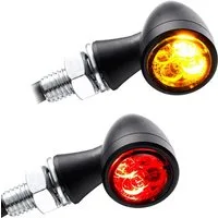 Lumitecs Blinker LED Blinker Motorrad mit E-Prüfzeichen Brems- und Rücklicht TX1 schwar