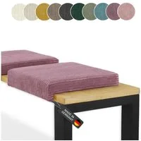 Lycce Bankauflage Bankauflage Klemmkissen 1 Leiste, Cordstoff extra Polsterung, (1 St), für Banktiefe ab 35 cm, verrutscht nicht, versch. Farben