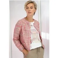 bianca Bouclèjacke THERES mit Rundhalsauschnitt mit Fransenkante