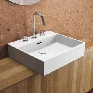 Ideal Standard Extra Waschtisch T388201 mit 3 Hahnlöcher, mit Überlauf, 500 x 450 x 150 mm, weiß