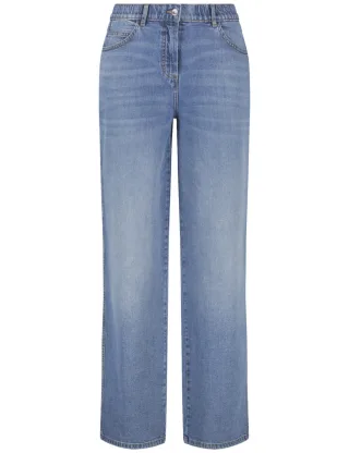 SAMOON - Jeans mit weitem Bein - Carlotta blau - Gr. - 44