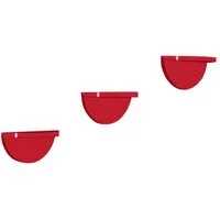 HTI-Living Wandregal Wandregal 3er Set Konsole Altona Rot, Set 3-tlg., Wandkonsole halbrund