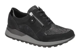 Waldl?ufer H64007 307 001 Hiroko Damenschuhe Schwarz OrthoTritt Bequem Schn?r...
